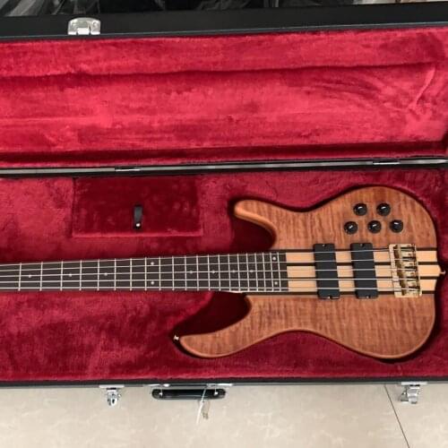 6 strings bass guitar handmade electric bass guitar all gold hardware 9V active pickup free shipping bass