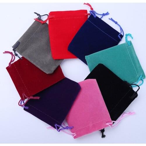 Velvet Jewlery Packaging 6x7cm Christams Gift Bags with Drawstring Wedding Party Gift Pouches Personalized Jewelry Bags 1000pcs