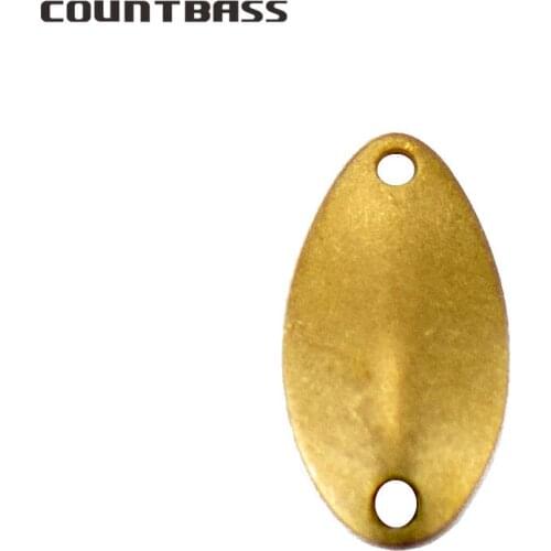 COUNTBASS 50pcs 1.8g ( 1/16oz) Brass Fishing Spoon Blanks Trout Unpainted Anglers Lures