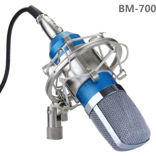 BM-700/ BM-800 Dynamic Condenser Sound Recording Microphone with Shock Mount for Radio Braodcasting KTV Karaoke with Shock Mount