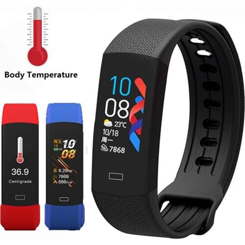 Body Temperature Bracelet Fitness-Tracker Watch Pedometer Smart-Band Blood-Pressure Heart Rate Monitor Sport Wristbands For Men