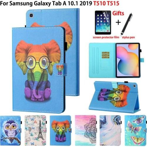 Case For Samsung Galaxy Tab A 10.1 2019 SM-T510 SM-T515 T510 T515 Cover Funda Kids Fashion Cartoon Stand Shell Capa Coque +Gift