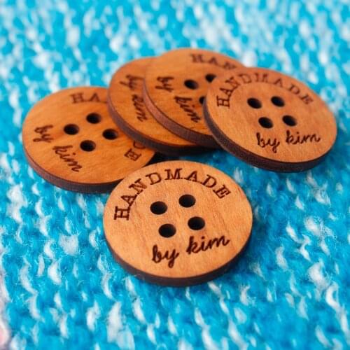 Wooden Buttons, Personalised buttons, buttons for handmade, knitting (MK002)