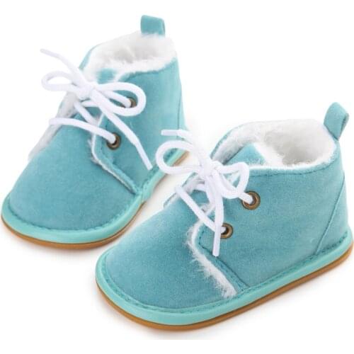 Baby Booties Shoes Winter Warm Cotton Boy Girl Crib Shoes Anti-slip Sole Newborn Toddler First Walkers