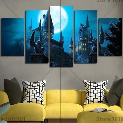 Home 3D DIY Diamond Painting 5PCS Cartoon Moon Painting Combination Embroidery Mosaic Cross Stitch Home Decoration
