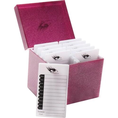 False Eyelashes Storage Box 10 Layers Acrylic Pallet Lash Holder For Eyelash Extension Individual lash Volume Display Stand Tool