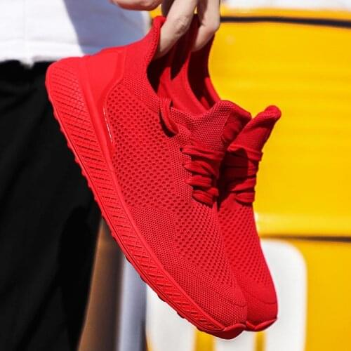 Big Size Summer Lightweight Shoes Men Footwear Sneakers Sport Man Brand Sports Man Shoes Running Man Red Jogging Tennis GMD-1031