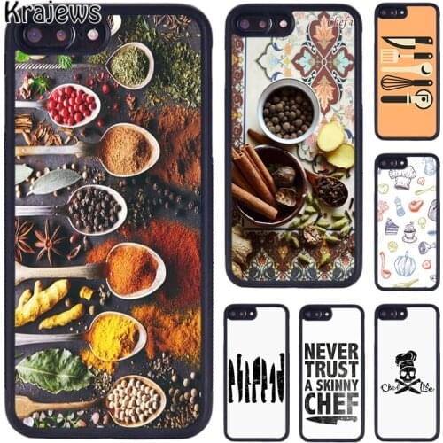 Krajews Baking Cooking Utensils Chef phone Case For iPhone 5 6S 7 8 Plus 11 12 Pro X XR XS Max Samsung Galaxy S7 S8 S9 S10 plus