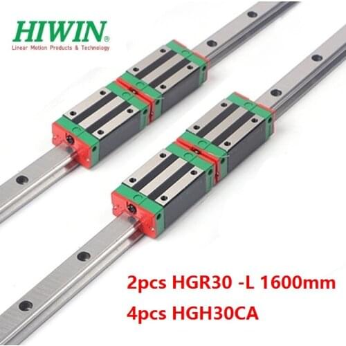 2pcs 100% Original New Hiwin HGR30 -L 1600mm linear guide/rail + 4pcs HGH30CA linear narrow blocks for CNC router