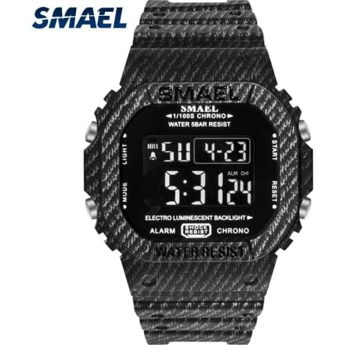SMAEL fashion personalitys Digital Watch Men Women Sports Watches LED Military Wrist Watch For Boy Waterproof Student Stopwatch
