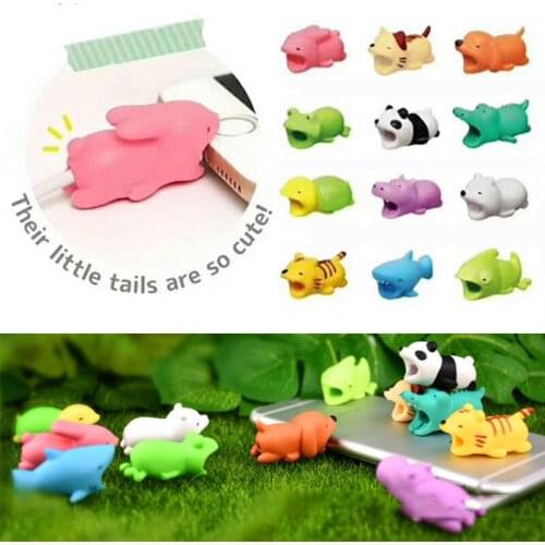 Cartoon Cable Bite Protector Funny USB Winder Phone Holder Accessory Girl Anti-stress Squishy Toy