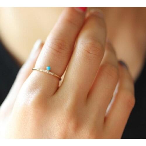 2021 New Women Geometric Copper Party Trendy Promotion Color Fashion Wholesale Dainty Delicate Girl Gift Thin Midi charm Rings