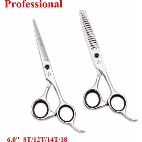50Pcs 6.0 Hair Scissors Professional High Quality Barber Scissor 440C Hairdressing Scissors Thinning Fish Teeth Hair Shear 2004