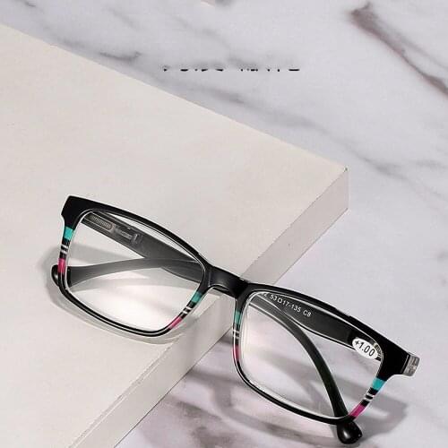 CLARA VIDA Mens and Womens High-definition Reading Glasses Comfortable Ultralight Rectangule +1.0 +1.5 +2.0 To +4.0