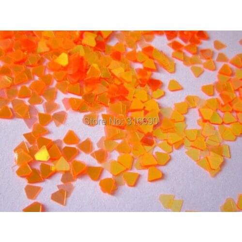 Orange Holographic Diamond Shape Glitter for nail art or others decorate(no solvent resistant)