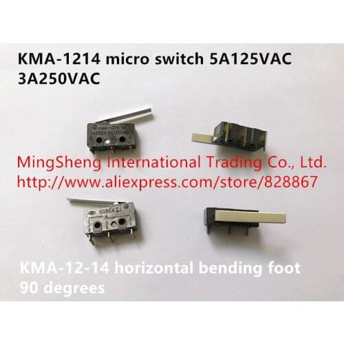 Original new 100% KMA-1214 micro switch KMA-12-14 5A125VAC 3A250VAC 90 degrees horizontal bending