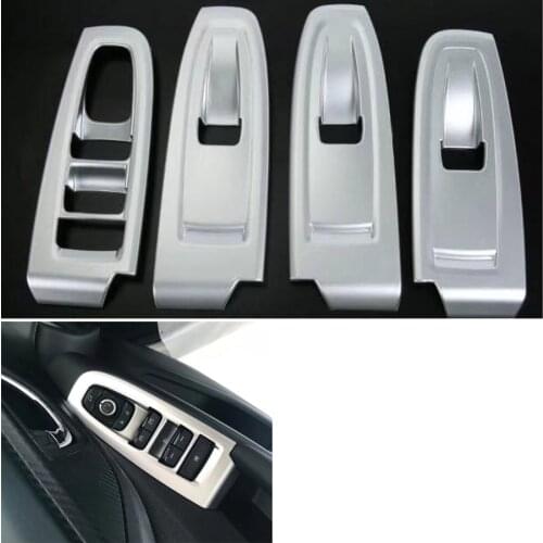YAQUICKA 4pcs/set Car Interior Armrest Window Lift Switch Panel Bezel Cover Trim Fit For Subaru XV 2018 Car-styling Accessories
