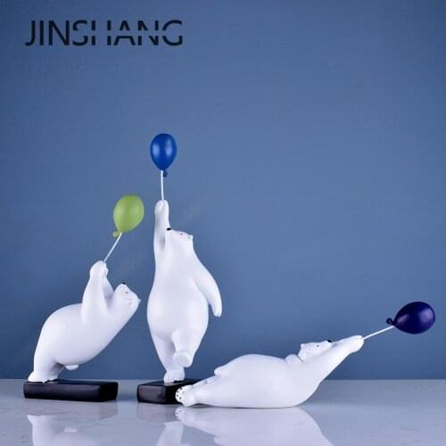 Resin Balloon Bear Trinkets Living Room Porch Study Room Home Decoration Birthday Gift Home Decoration Accessories Figurine