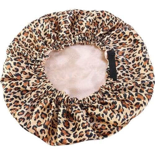 Styling Hair Cap For Sleeping Double-Layer Night Hat Adjustable Turban Artificial Silk Chemotherapy Satin Printed Haircare