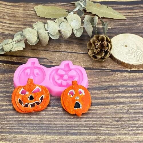 Halloween series funny pumpkin silicone mold chocolate fondant baking mold DIY cake decoration glue dropping tool
