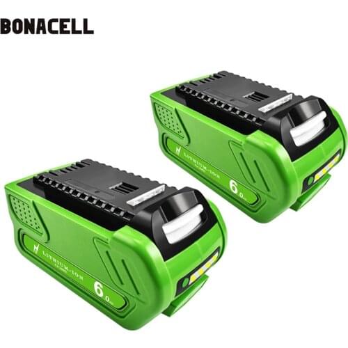 40 Volt 6.0Ah Replacement Battery Li-Ion for GreenWorks 29472 29462 29252 20202 22262 25312 25322 20642 22272 G-Max Power Tools