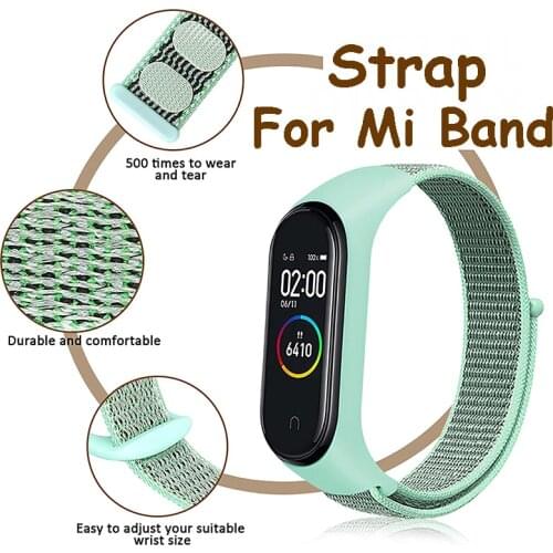 Nylon Silicone Loop Replaceable Strap for Xiaomi Mi Band 3 4 Sport Fitness Portable Wristband Bracelet Smart Watch Accessories