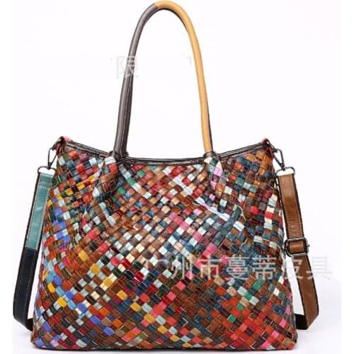 2020 New Genuine Leather Woven Handbags High Quality Large Capacity Casual Totes Niche Design Women Purse and Handbags Louis Bag