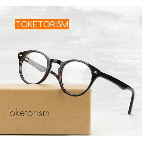 Toketorism acetate eyewear vintage round eye glasses frames for men women prescription glasses frame