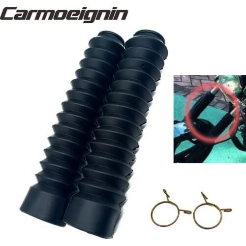 2Pcs Universal Motorcycle Rubber Front Fork Cover Gaiters Shock Absorber Boots For Harley Yamaha Honda
