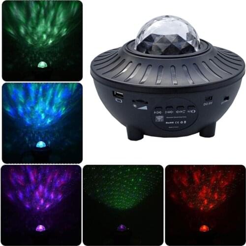 USB Starry Watermark Bluetooth Music Starlight Projector Stage Watermark Projection Lamp Night Light Star Projector Room Decor