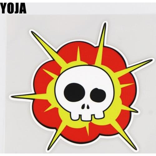 YOJA 12.5X11.3CM Warning Signs For Dangerous Goods Car Sticker Vinyl Color Decal 19A-0234