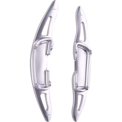 1 Pair Car Gear Steering Wheel Shifter Shift Paddle Decoration Silver Aluminium Alloy Fit for Mazda 3 6 CX3 CX4 CX5 MX-5 2016