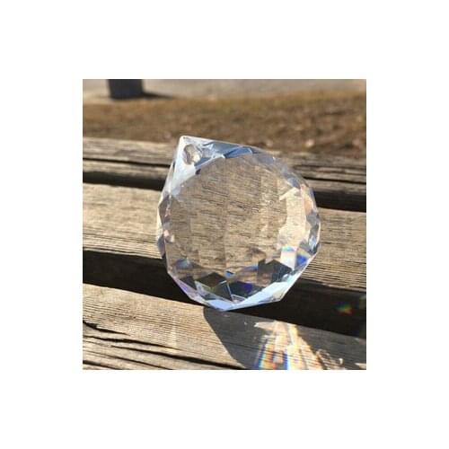 15pcs 40mm Crystal Faceted Ball Hanging Prism Pendant For Chandelier Glass Lighting Parts Crystal Drop Ball