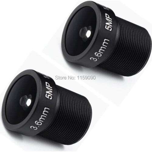 2Pcs 10Pcs 100Pcs 3.6mm 92 degrees wide angle IR Board HD 5MP Fixed Iris CCTV Lens M12 for CCD IP Camera Free shipping