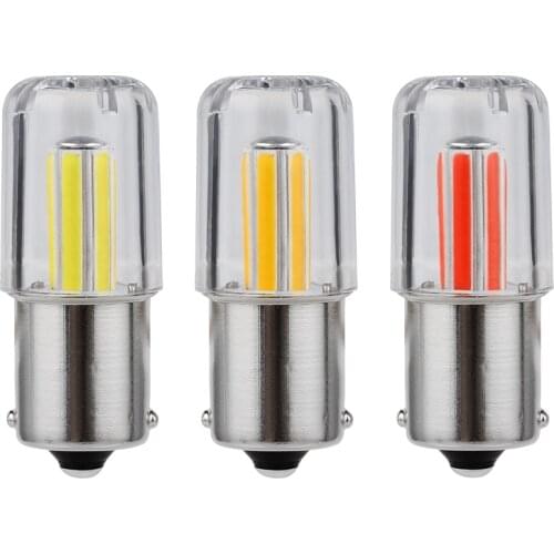 2Pcs 12V 24V 1156 LED P21W BA15S 1157 BAY15D COB Filament Car Backup Reverse Bulb Brake Light Turn Signal Lamp