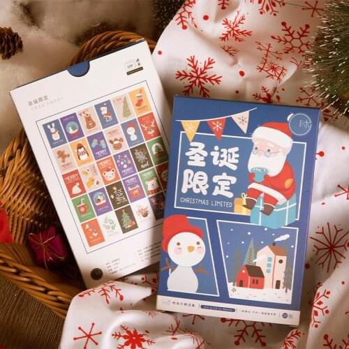 30 Pcs/Set Christmas Blessings Postcard Bronzing Series Greeting Cards DIY Journal Decoration Stationery