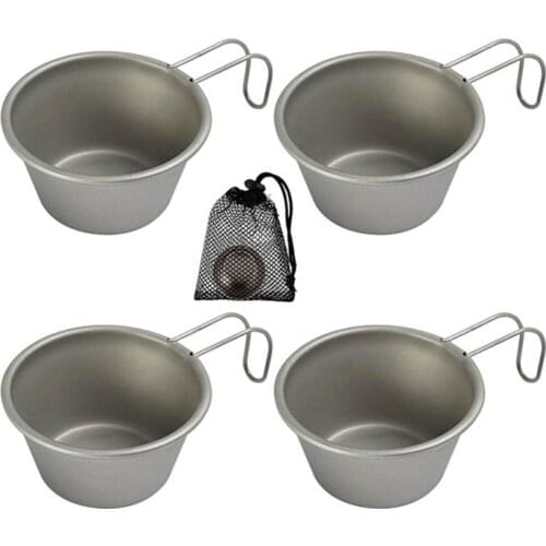 50ml Stainless Steel Cups With Handle Outdoor Camping Cup Outdoor Cup Lightweight Portable Water Cup For Camping Barbecue