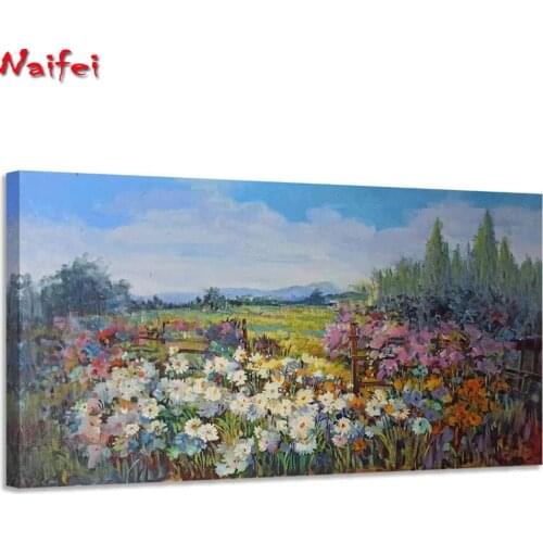 5d Diamond Painting Colorful Daisy White Flower Pastoral Picture 3d Diy Full Square Round Diamond Embroidery Cross Stitch Kits