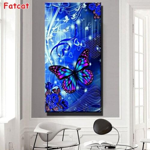 5D Diy Butterfly round square diamond embroidery Home decoration, Fantasy Animal full sets diamond painting pictures art PP1526