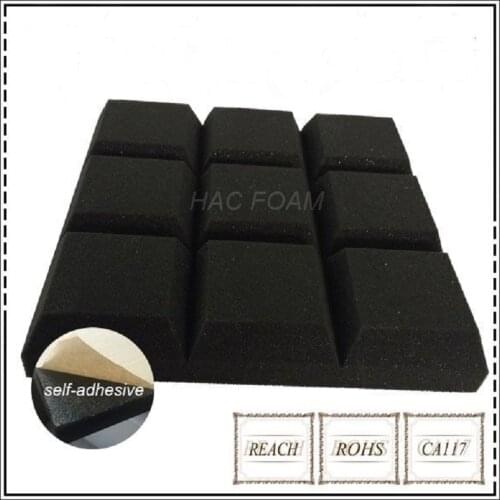 6PCS Mousse acoustic Soundproofing Foam Acoustic Foam Sound Treatment Thick 50mm Self Adhesive Sudoku Shape For Studio Room Wall