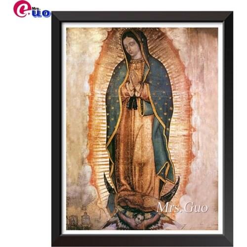 Diamond Painting Mosaic Guadalupe Virgin Mary Full Square Round Drill Handmade Gift Diamond Embroidery Sale Religon Home Decor