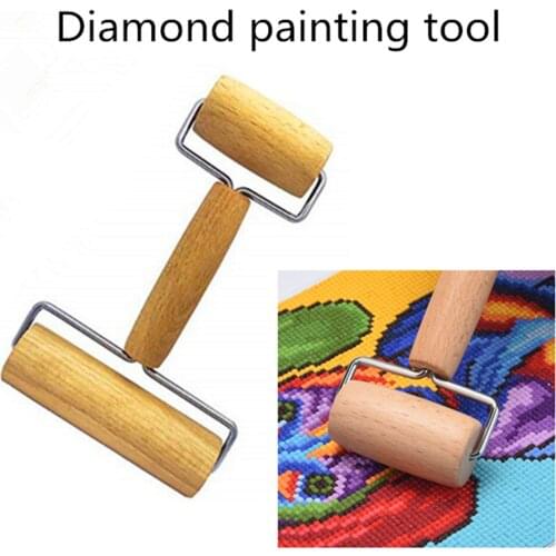 DIY 5D Diamond Painting Mosaic Tool Wooden Roller Diamond Painting Resin Drilling Wheel Adhesive Kit Accessories