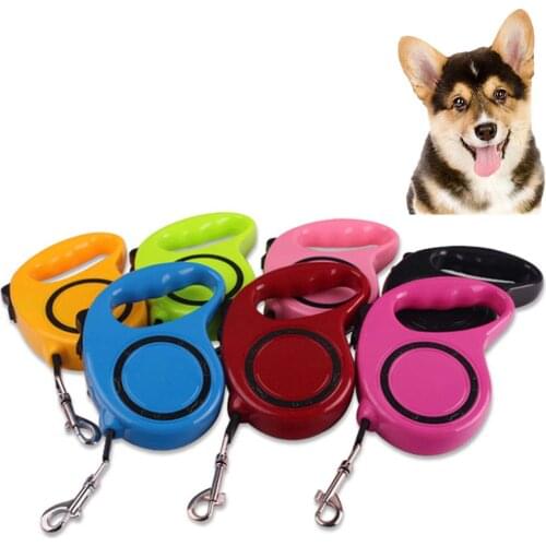 3/5m Pet Dog Leashs Lead Automatic Retractable Dogs Collars Leash Flexible Patrol Traction Rope Belt Pet Supplies