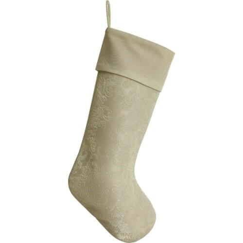 Free shipping 3D Embossed Shiny Glitter sparkle body Christmas Stocking Silvery/Gold Christmas sock P4325