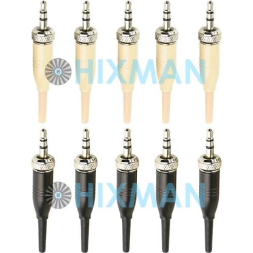 DIY 10pcs/lot Quality 3.5mm 1/8" Stereo Screw Audio Lock Connector for Sennheiser Sony Nady Audio2000S Mics Spare Plug Adapter