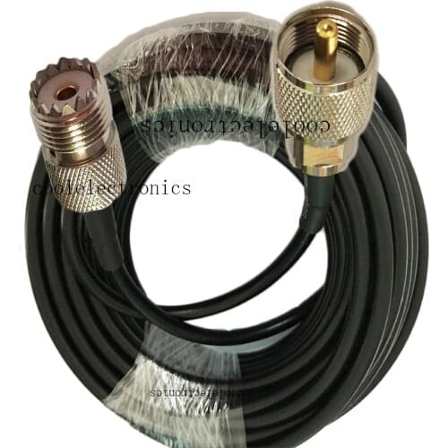 Long PL259 UHF Male to UHF SO239 Female Jack Connector for Antenna RG58 Coaxial Coax Cable 1/2/3/5/10/15/20/30m