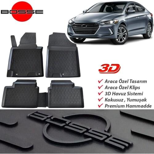 For Hyundai Elantra Mat 3D Pool 2016 2019 BOSSE