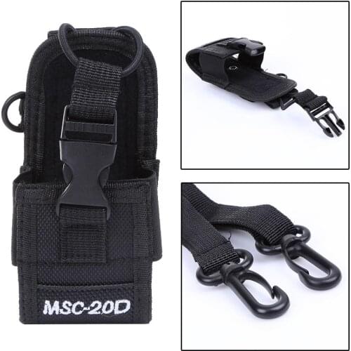 Walkie Talkie Bag Case Holder MSC-20D PTT Nylon Carry Cover Case Pouch Pocket for Kenwood BaoFeng UV-5R BF-888S Radio Devices