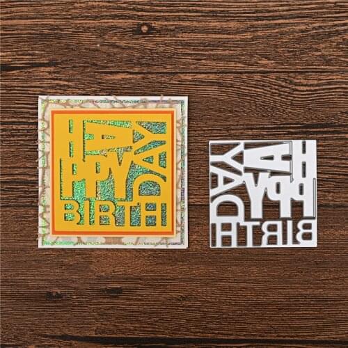 InLoveArts Craft Happy Birthday Metal Cutting Dies Decoration Scrapbook Die Cuts Album Paper Card Craft Embossing Stencil Mold