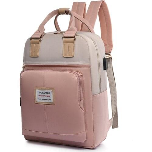 Fashion School Travel Backpack Womens Bag Teenager Laptop 15.6 inch Waterproof Bag Fashion Leisure Computer School Bag